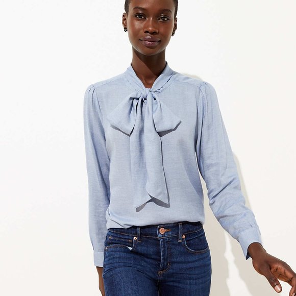 Loft tie neck blouse Clearance